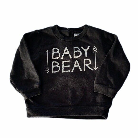 Chick Pea Dark Gray "Baby Bear" Sweater sz 24M Boys - Picture 1 of 4